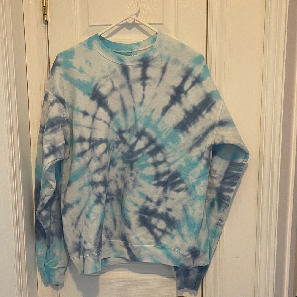 Women’s Tie-Dye Crewneck Sweater - Blue